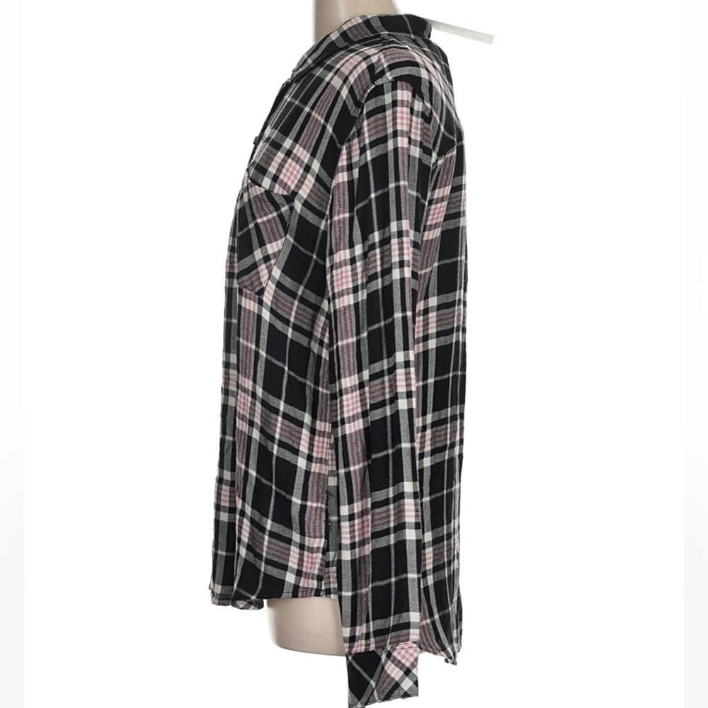 Rails Hunter Button Up Shirt in Onyx Rose Gold Plaid Women’s Medium - Picture 5 of 7